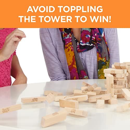 Hasbro Gaming Jenga Wooden Blocks Stacking Tumbling Tower Game | Party Games for Kids & Families | Stocking Stuffers | Ages 6+ (Amazon Exclusive) — view 5