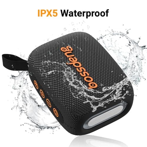 IPX5 Waterproof Portable Bluetooth Speaker, Compact Wireless Outdoor Travel Speaker with Lights & Lanyard, 10H Playtime, BT 5.3 Stable Connection, Mini Pocket Sound Box for Beach Camping Shower — view 4