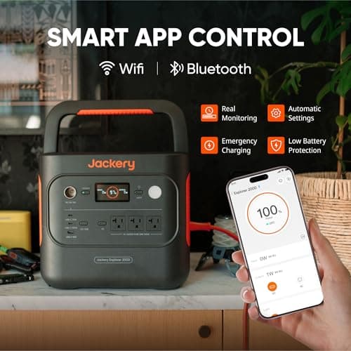 Jackery Explorer 2000 v2 Portable Power Station, 2042Wh LiFePO4 Home Backup Battery, 2200W Solar Generator with 20ms UPS, USB-C PD 100W Fast Charging for Emergencies, Power Outages, Outdoor Camping — view 7