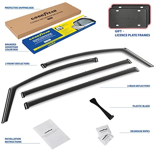 Goodyear Shatterproof in-Channel Window Deflectors for Toyota Sienna 2021-2026, Rain Guards, Window Visors for Cars, Vent Deflector, Car Accessories, 4 pcs - GY007838 — view 5