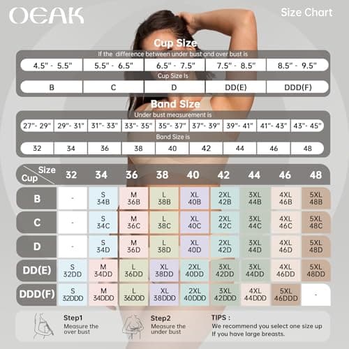 OEAK Womens Wireless Jelly Bra Plus Size Supportive Seamless Bras Full Coverage Push Up Comfortable No Underwire Tshirt Bras Black S — view 5
