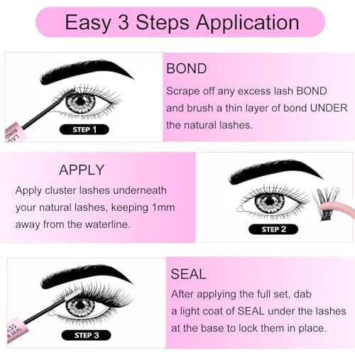 Lash Bond and Seal Eyelash Glue Lash Glue Waterproof Lash Cluster Glue LAUBESS Eyelash Bond and Seal Long Lasting 10ml — view 2