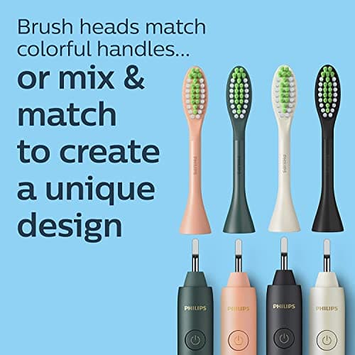 Philips One by Sonicare Electric Toothbrush Heads, Motorized Sonicare Toothbrush Heads, Brush Head Pack (2 Heads), Black, BH1022/06 — view 4