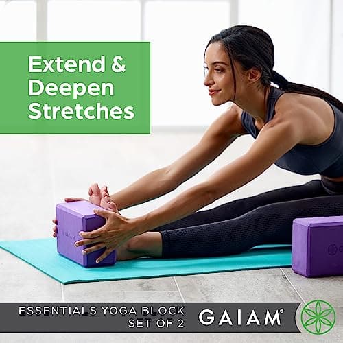 Gaiam Yoga Block - Supportive Latex-Free Eva Foam - Soft Non-Slip Surface with Beveled Edges for Yoga, Pilates, Meditation - Yoga Accessories for Stability, Balance, Deepen Stretches — view 5