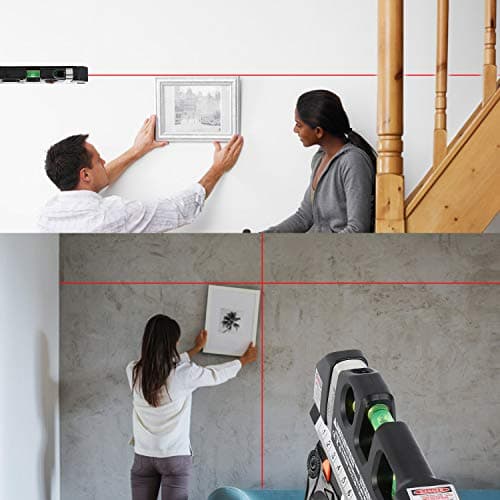 Laser Level Line Tool, Multipurpose Laser Level Kit Standard Cross Line Laser leveler Beam Tool with Metric Rulers 8ft/2.5M for Picture Hanging cabinets Tile Walls by AikTryee. — view 3