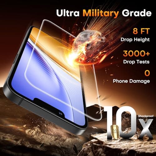 TOCOL for iPhone 17e Screen Protector 6.1 inch 9H Hardness Military Grade Shatterproof 17 e HD Tempered Glass Easy Installation Case Friendly 2 Pack — view 6