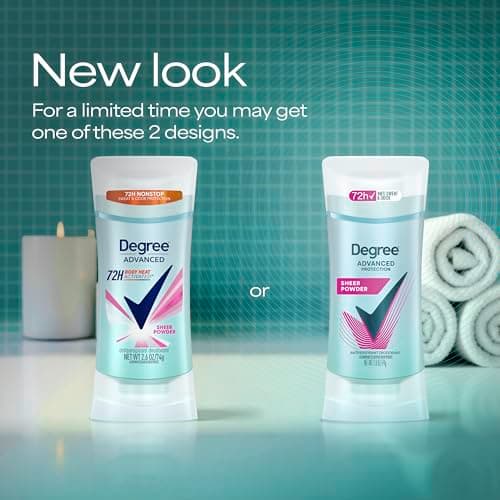 Degree Advanced Protection Antiperspirant Deodorant Sheer Powder for 72-Hour Sweat & Odor Control for Women, with Body Heat Activated Technology, 2.6 oz — view 2
