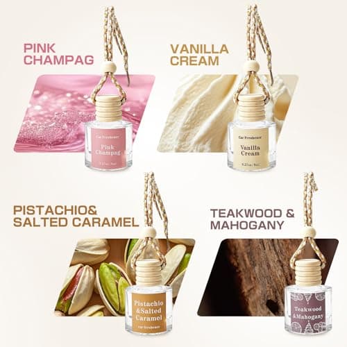 Car Air Fresheners Diffuser, Hanging Car Scent Air Freshener, Car Freshener Long Lasting, Essential Oil Diffuser, Fragrance Oil Air Diffuser, 4pcs — view 3
