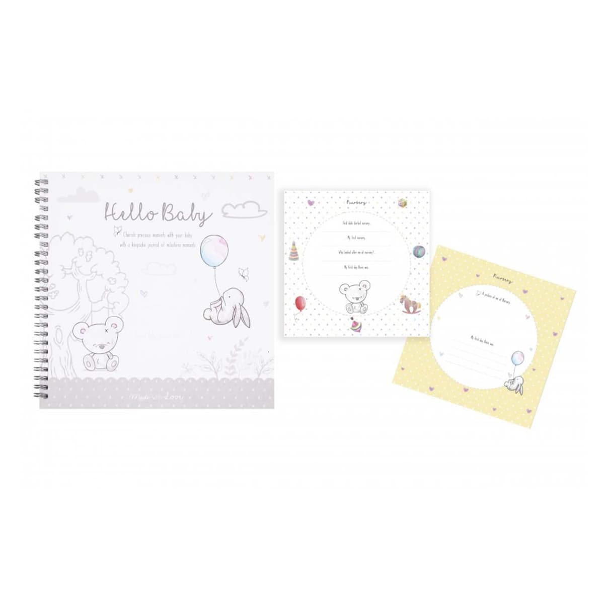YöL Hugs & Kisses Baby Milestone Journal Keepsake Toddler Newborn Shower Christening Gift Diary — view 2