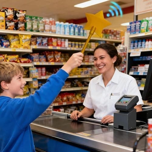 3D Printed Credit Card Wand Tap to Pay, Magic Wand Contactless Payment Card Holder, Digital Payment Star Wands for Easy Checkout (#E) — view 4
