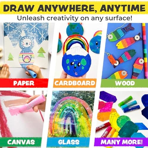 Kwik Stix Solid Tempera Paint Sticks, 24 Colors, Washable Paint Sticks for Kids, Non-Toxic, Quick Drying, Allergen Free, Comes in Classic, Metallic, & Neon Colors, Ideal for Kids and Toddlers — view 4