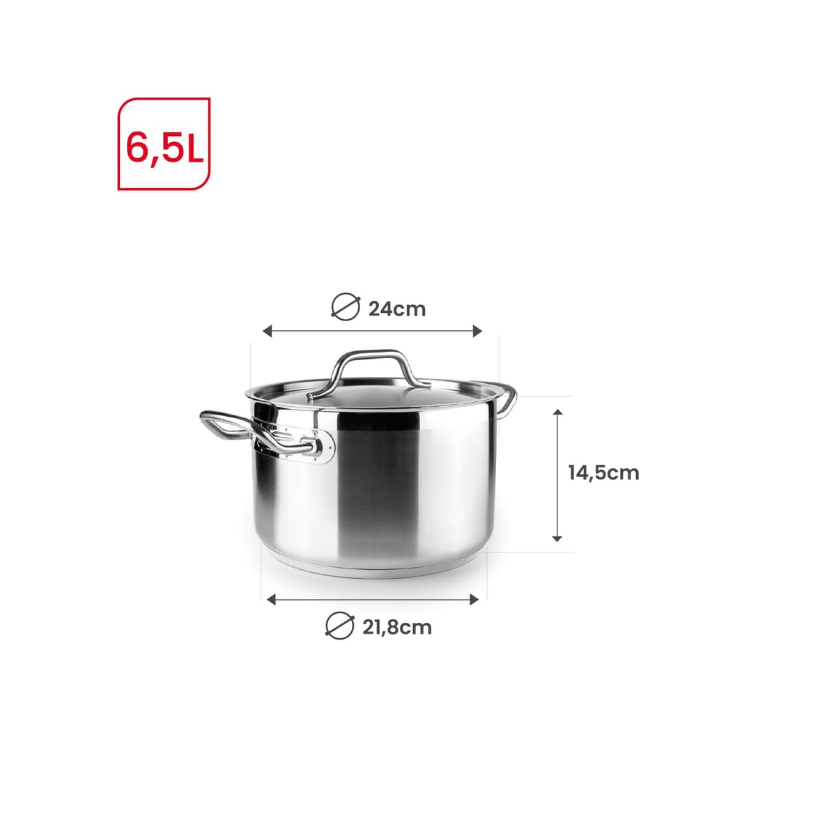 IBILI - Olla Con Tapa Inox Ebbe 24 Cm, Acero inoxidable 18/10, Apto para induccion — view 2