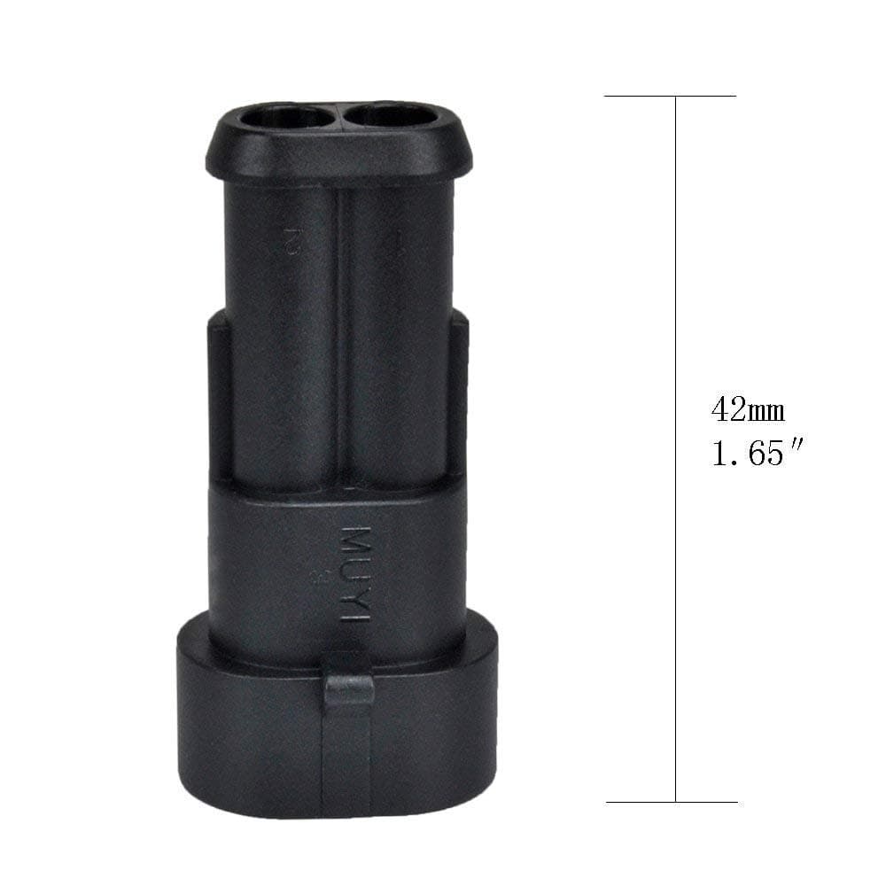 RUNCCI-YUN 10 Kit 2 Pin Waterproof Electrical Connector Kit, Car Wire Connector, Waterproof, Dustproof, Insulated and Sealed, 1.5mm Series Terminal Connector — view 6