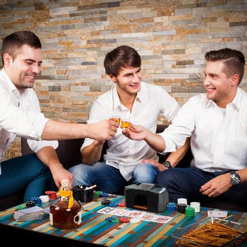 1/2 Decks Rechargeable & Low Noise Card Shuffler, Automatic 2000mAh Battery Shuffler Machine for Casino Poker, Texas Hold'em, Playing Card Games — view 6