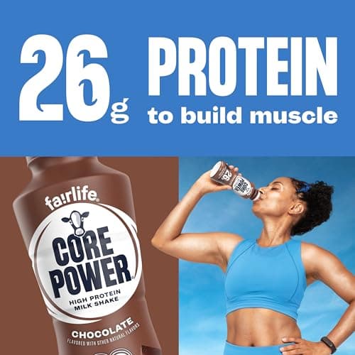 Core Power Protein Shake, Chocolate, 26g Bottle, 14oz, 12 Pack — view 5