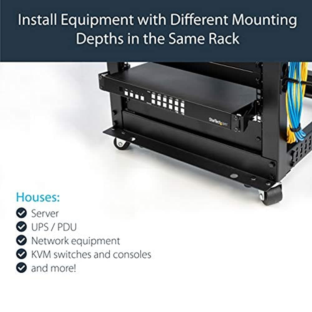 StarTech.com Juego Adaptador de Profundidad de Carril para Racks de Servidores, Extensor de 10cm, Se Ajusta a TAA, 1U, Kit Adaptador, Extensor de Rack de Redes (RDA1U) — view 4