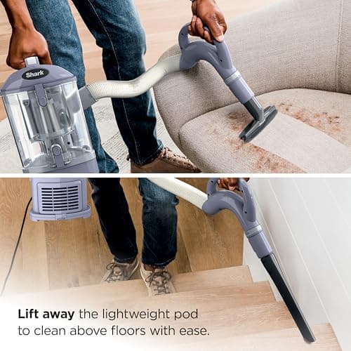Shark Upright Vacuum Cleaner | Navigator Lift-Away | Pet Hair, Carpet & Hard Floor Cleaning | Upholstery & Crevice Tools | HEPA Filter | Swivel Steering | Large Dust Cup Capacity | Lavender | NV352 — view 5