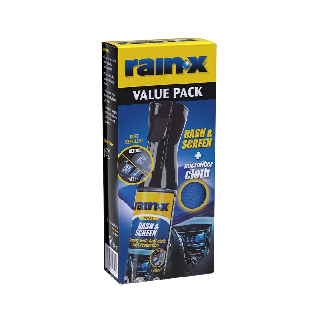 Rain-X Limpiador y Protector Premium para Salpicaderos y Pantallas – Fórmula Antihuellas con Recubrimiento Antiestático para Vidrio, Plástico y Superficies Delicadas + Paño de Microfibra – 300 ml — view 3