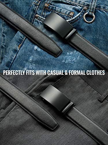 CHAOREN Mens Belt Leather Belts for Men Ratchet Belt, Customizable Fit (35mm) — view 4
