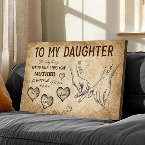 GABITA Personalized Mother-Daughter Wall Art Canvas, The Only Thing Better Than Being Your Mother, New Mom Gift, Mother's Day Canvas, Gifts for Daughter — view 3