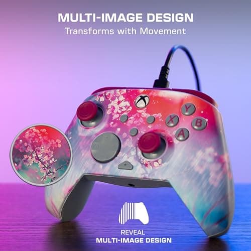 Turtle Beach Rematch Advanced Wired Gaming Controller for Xbox & PC – Lenticular, Multi-Design, Remappable Buttons, Hall-Effect Hair Triggers, 8ft Cable, Officially Licensed by Xbox – Kyoto Bloom