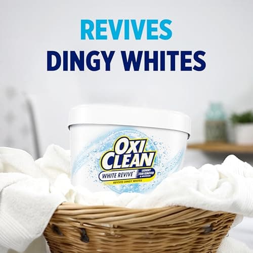 OxiClean White Revive Enzyme Laundry Stain Remover Powder, Effective on Grease, Blood, Wine Stains and More - Colour Safe, Chlorine Bleach-Free, 1.28 kg — view 2