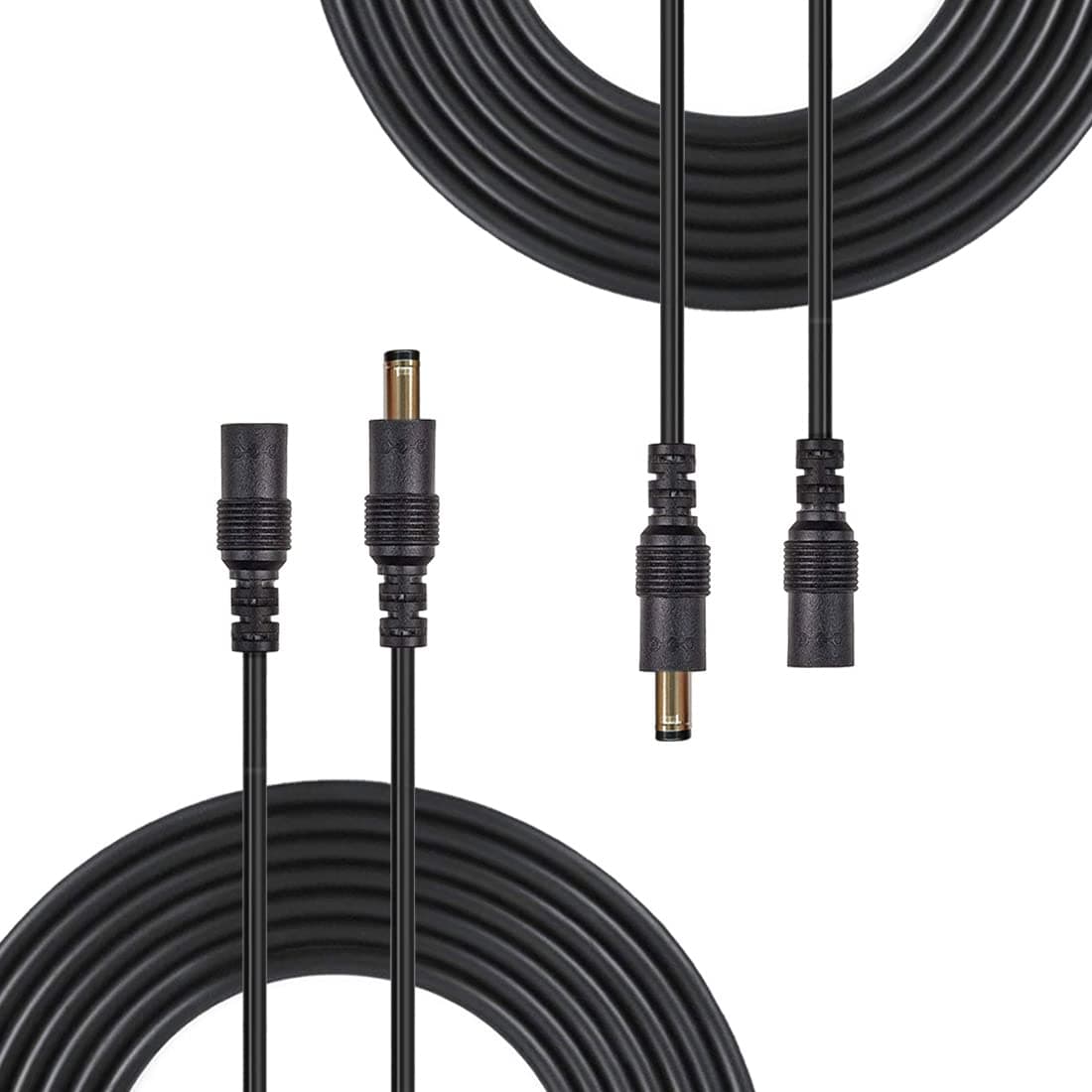 Liwinting 10m Cable de Extensión 2.1mm x 5.5mm Plug DC Macho a Hembra Conector para Adaptador de Corriente, LED, Cámara CCTV Potencia, Coche, Monitores y Más, Flexible - Blanco — view 9