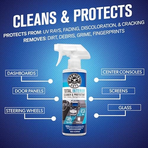 Chemical Guys Car Detailing Kit, Car Cleaning Kit with Total Interior Cleaner & Protectant, Sprayable Wheel Cleaner, Car Wash Soap, Bucket, Brushes, and Detailing Accessories - 17 Piece Wash Kit — view 5