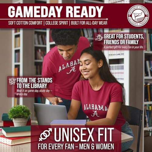 Alabama Crimson Tide Gameday Cotton T-Shirt for Men and Women — view 3