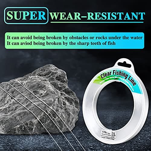 Fishing Wire, Mckanti Fishing line Clear Nylon String 1640 FT Invisible Hanging Beading Wire Strong Abrasion Resistant monofilament Fishing Line for Balloon Garland Hanging Crafts Decorations — view 7