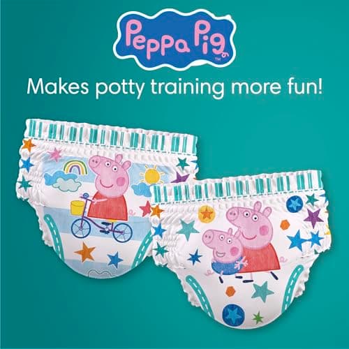 Easy Ups Girls & Boys Potty Training Pants, Size 4 (2T3T), 25 Count, Peppa Pig Absorbent Training Underwear, Up to 100% Leakproof Day and Night, Hypoallergenic — view 9