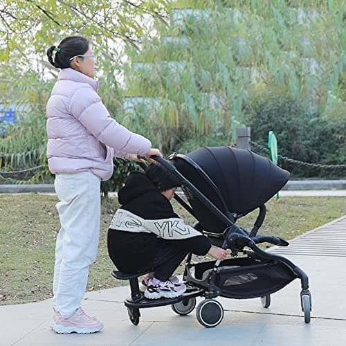 Gorilley Baby Stroller Wheeled Board Kids Wheel Board Stroller Step Stand Ride on Boards Plate Detachable Seat — view 3