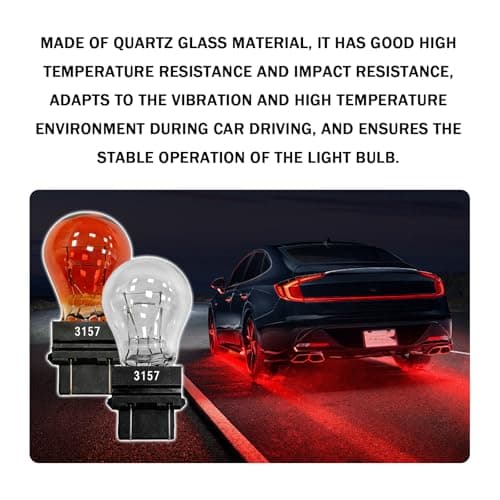CCNU 3157 Bulb, Brake Light Bulb High Brightness Tail Turn Signal Reverse Light 3157 led Bulbs with Built in Resistor, 12V 21/5W Halogen Miniature Bulbs for Most Cars, Trucks and Vans(10PCS White) — view 3