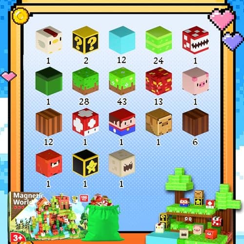 Caiuiyda Magnetic Building Blocks Sandbox World Set