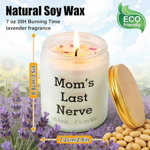 Birthday Gifts for Mom, Mom Birthday Gifts from Daughter Son, Funny Jar Scented Candle Gift Ideas for Mummy, Long Reach Electric Candle Lighter Gift Set for Mother — view 4