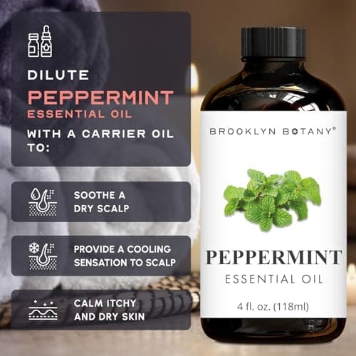 Brooklyn Botany Peppermint Essential Oil - Huge 118 ml - 100% Pure and Natural - Premium Grade with Dropper - for Aromatherapy and Diffuser — view 5