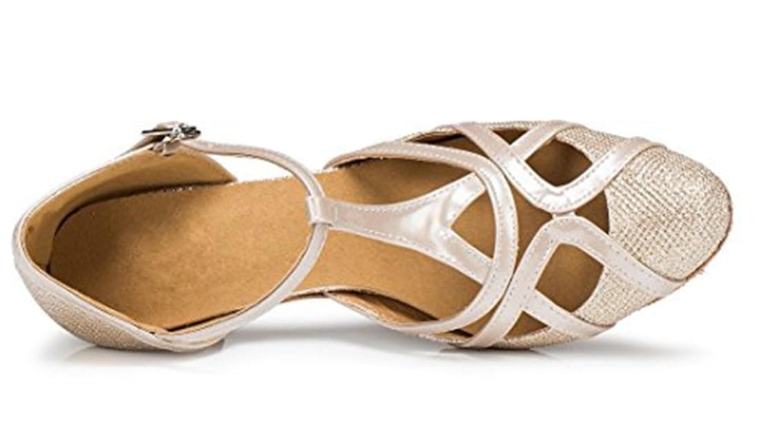 T-Starp - Zapatos de baile latino sintéticos con purpurina para mujer, para bodas, bailes de baile latino — view 4
