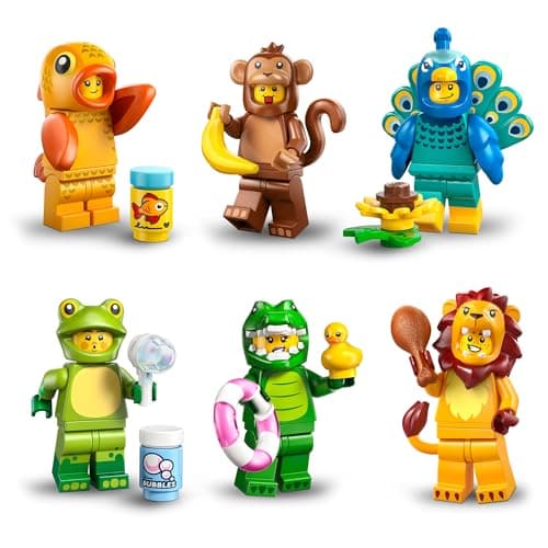 LEGO Minifigures Animal Series 28 6 Pack - Kids Toys in Sealed Mystery Boxes - Animal Themed Figures to Collect - Birthday Party Favors & Gift Idea for Boys & Girls, Ages 5+ - 66813 — view 3