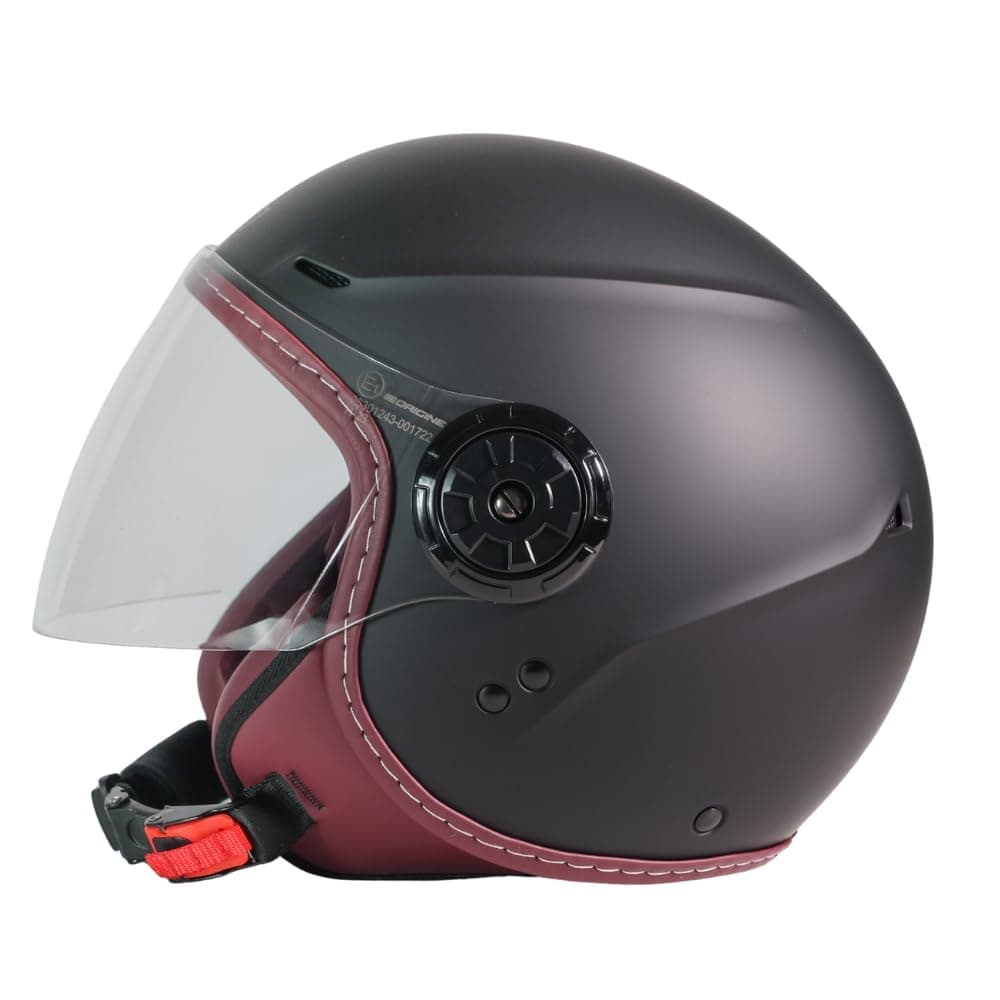 ORIGINE Casco de Moto Jet Homologado ECE 22.06, Casco Urbano para Scooter Ligero y Compacto con Visera Transparente Larga — view 3