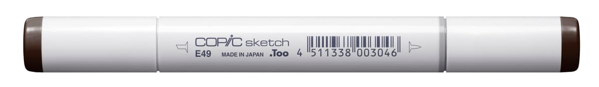 Copic Sketch Coloured Marker Pen - (E-49) Dark Bark, For Art & Crafts, Colouring, Graphics, Highlighter, Design, Anime, Professional & Beginners, Art Supplies & Colouring Books — view 3