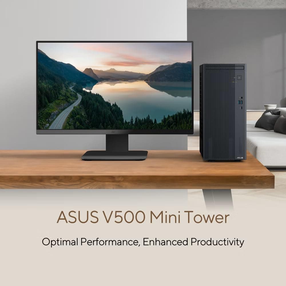 ASUS V500 Home & Business Desktop Computer Intel Core i7 (24MB Cache, up to 4.9GHz), 64GB RAM, 2TB PCIe SSD, Display Port, WiFi 6, HDMI, Keyboard and Mouse, 2-Monitor Support — view 4