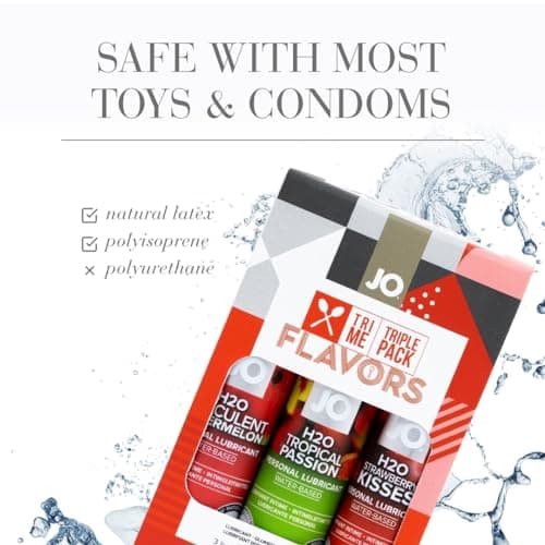 System JO Tri-Me Triple Pack Classics - JO's Succulent Watermelon, Tropical Passion and Strawberry Kisses Personal Flavored Lubricants- 3 Bottles - 1 Ounce / 30 ML. Each — view 3