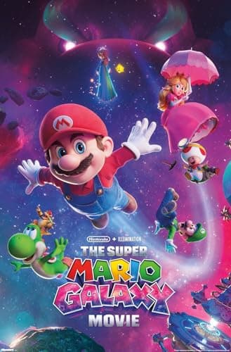 Nintendo The Super Mario Galaxy Movie (2026) - Key Art Wall Poster, 22.4L" x 14.7W", Premium Unframed Version