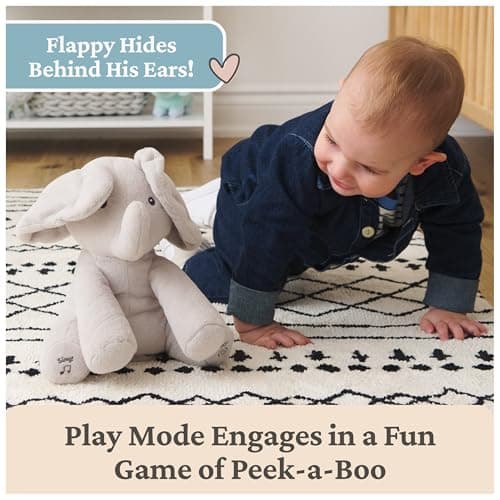 GUND Baby Animated Flappy the Elephant Plush, Singing Stuffed Animal Baby Toy for Ages 0 and Up, Gray, 12" — view 2