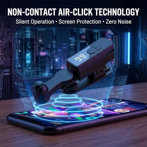 shuielai Rechargeable Smartphone Auto Clicker - Screen Speed Clicker Compatible with iPhone iPad, Continuous Fast Click Device for Live Streaming Likes, Ticket Grabbing & Reward Tasks (Black) — view 2
