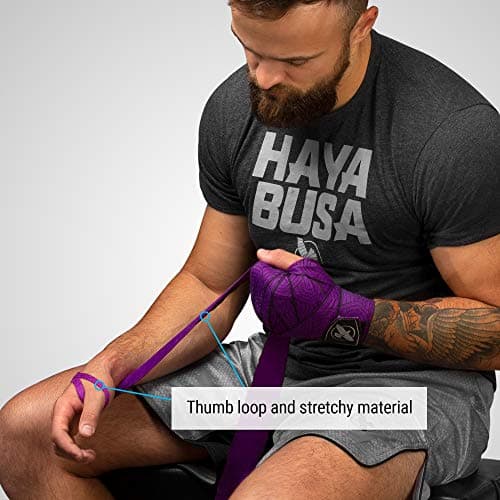 Hayabusa Boxing Hand Wraps Perfect Stretch 4.0 for Men & Women - Purple Lotus, 180 inches — view 2