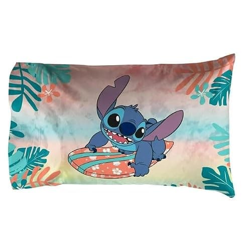 Lilo & Stitch Pillowcase 2 Piece Set Island Design Microfiber Standard Size Pillow Covers for Kids Bedroom & Nursery — view 3