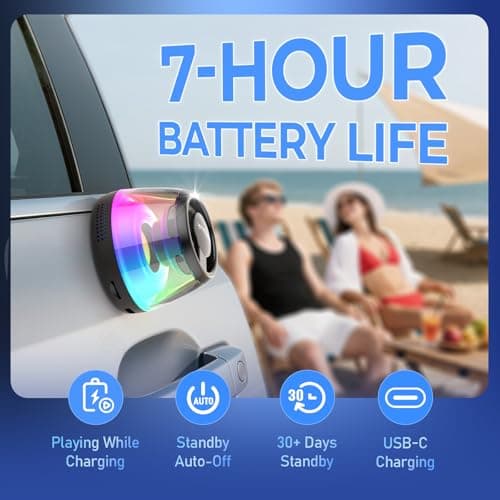 Magnetic Bluetooth Speaker, Mini Speaker, Loudspeaker with Bass Diaphragm — view 5