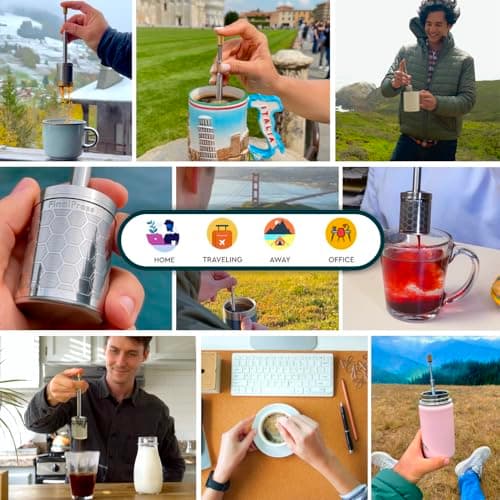 FinalPress Original Coffee & Tea Maker – Portable Stainless Steel Micro French Press – Patented 3-in-1 Technology for Hot, Iced & Cold Brew – Perfect for Home, Camping & Travel — view 2