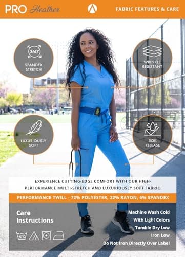 Adar Uniforms, Pro Scrubs for Women - Ultimate Yoga Jogger Scrub Pants - P7104 - Cinnamon - M — view 6